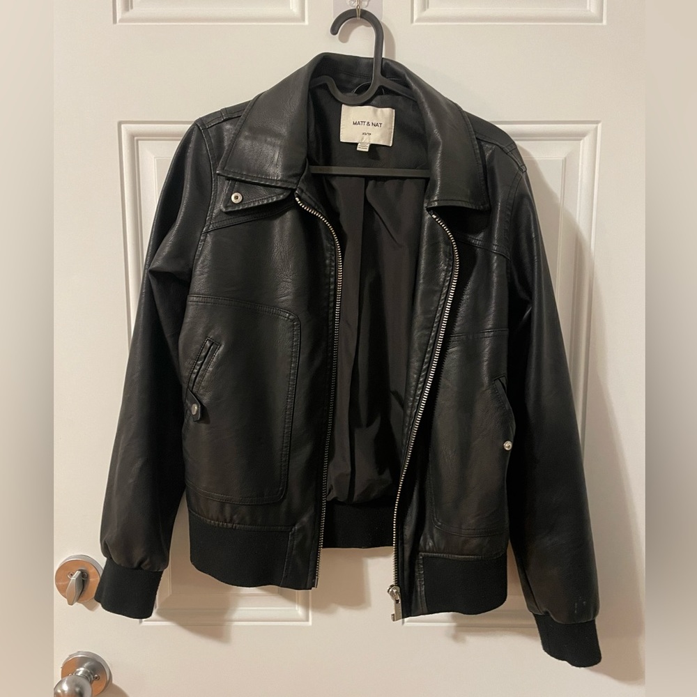 Faux leather jacket